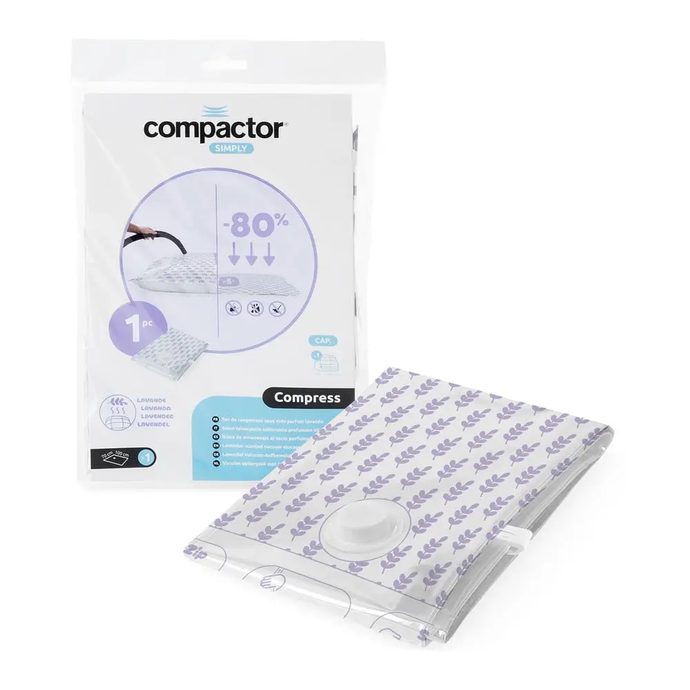 Vakuový úložný pytel Compactor Compress L 100 l, levandule