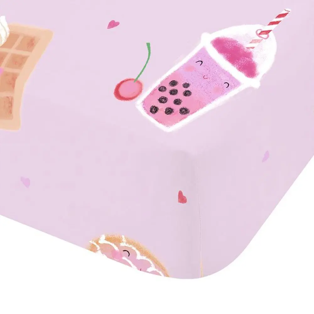 Růžové napínací dětské prostěradlo na jednolůžko 90x190 cm Sweet Treats – Catherine Lansfield