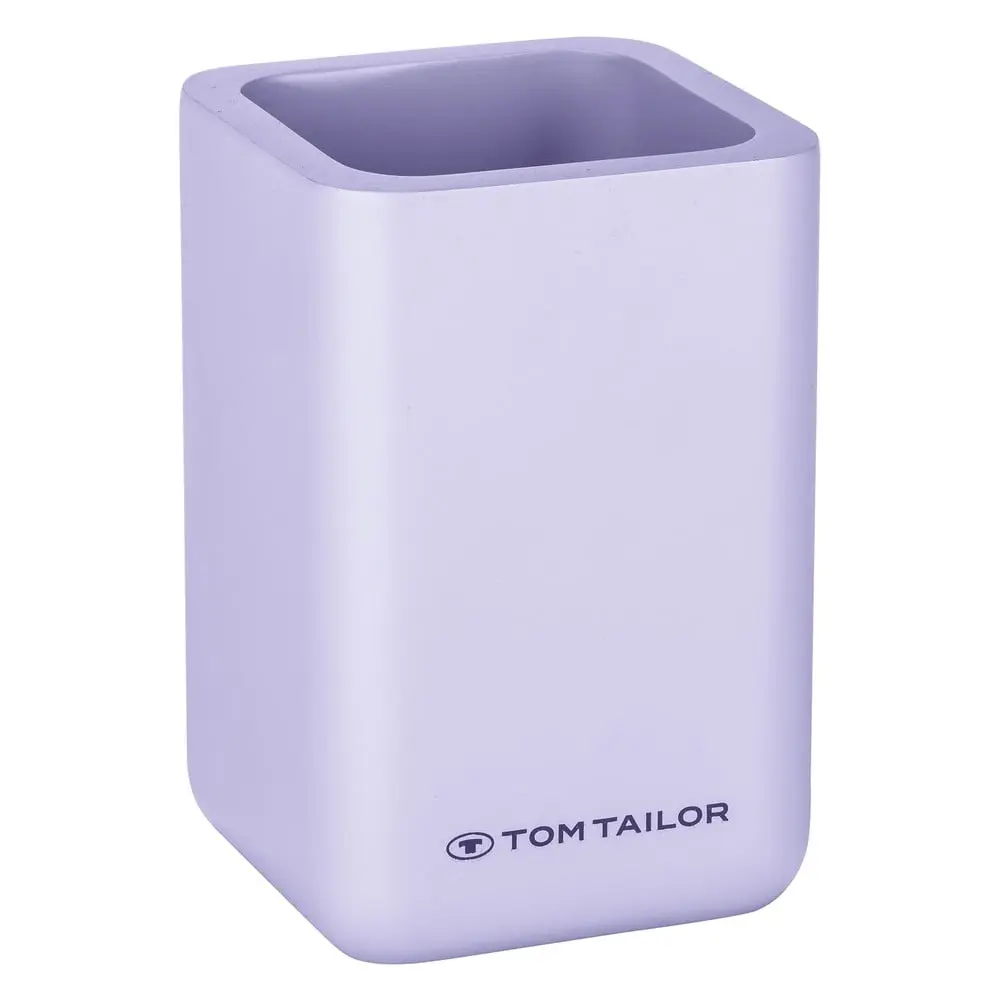 Fialový kelímek na zubní kartáčky z polyresinu Tom Tailor T-Rounded – Wenko