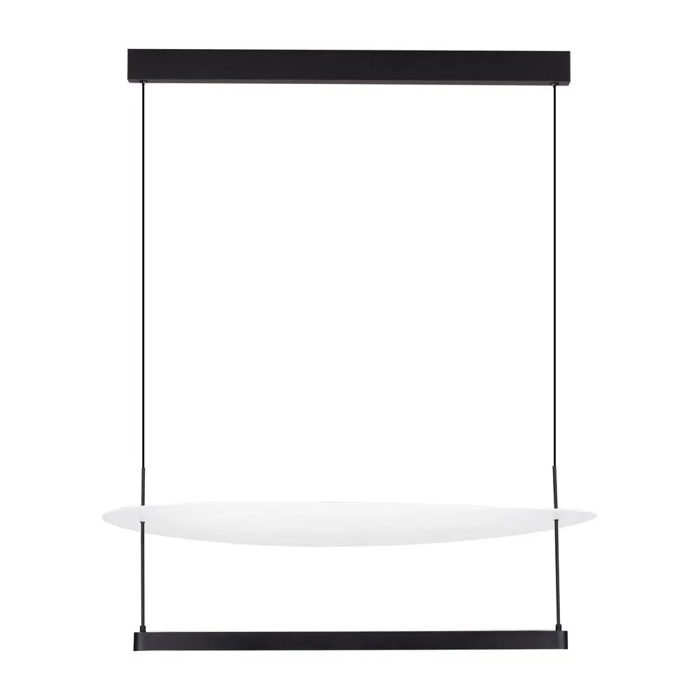 Bílé/matně černé hliníkové LED stmívatelné závěsné svítidlo ø 80 cm Diona – Nova Luce