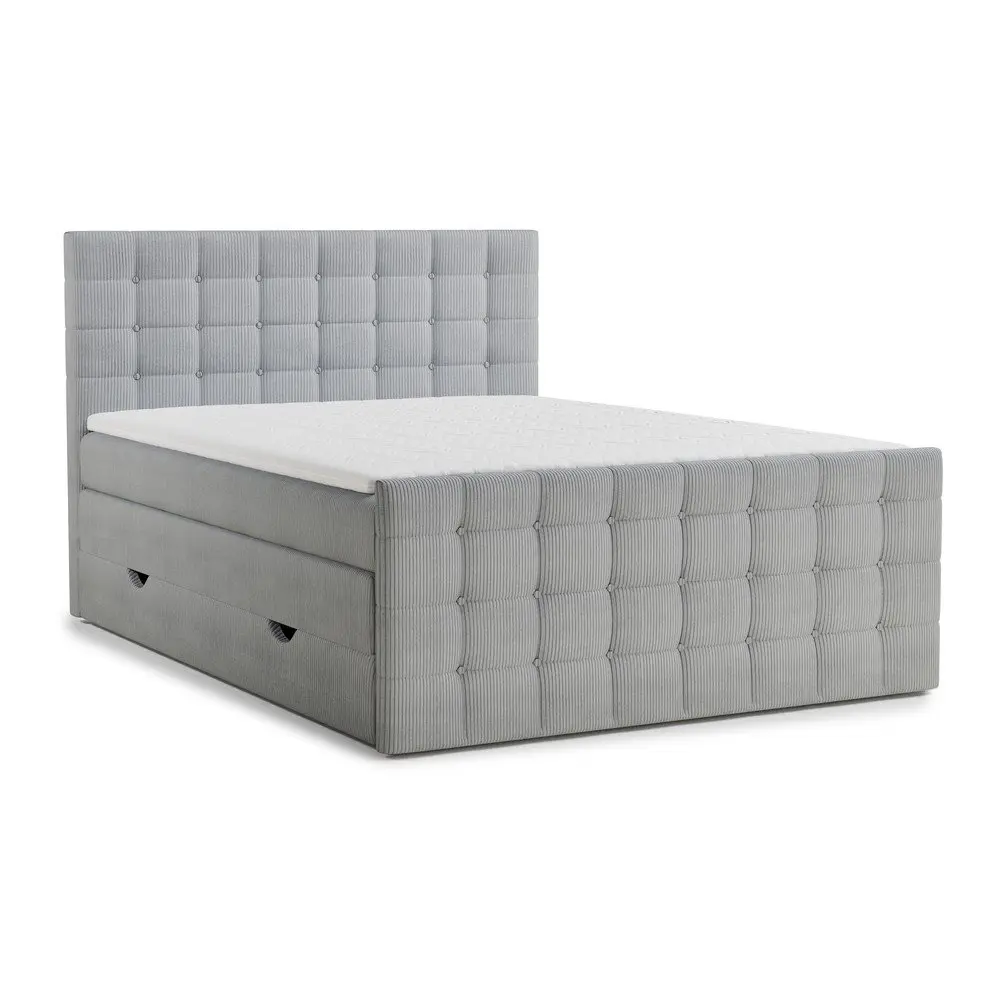 Šedá boxspring postel s úložným prostorem 160x200 cm Tasca – Maison de Rêve
