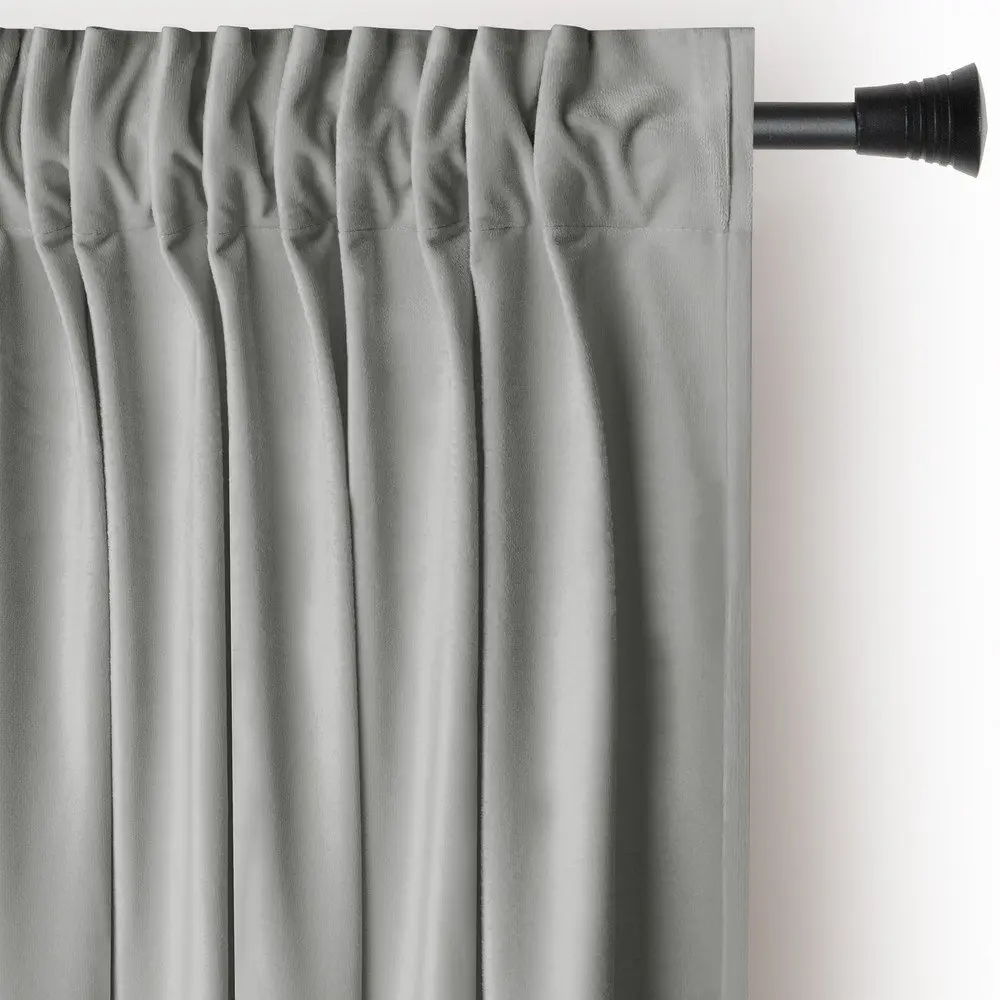 Restilo Závěs AmeliaHome Velvet s multifunkční páskou 140x245 cm stříbrný, velikost 140x245