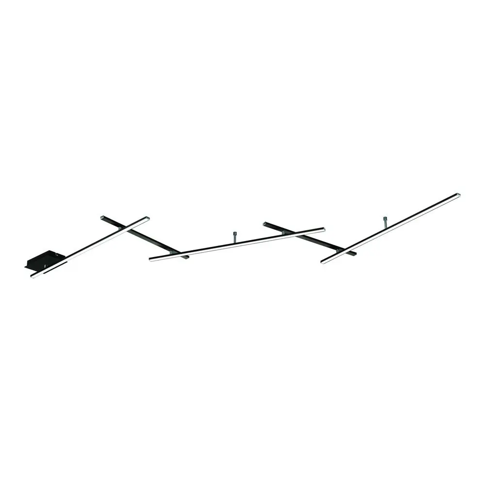 Matně černé LED stmívatelné stropní svítidlo 50x245 cm Indira – Trio