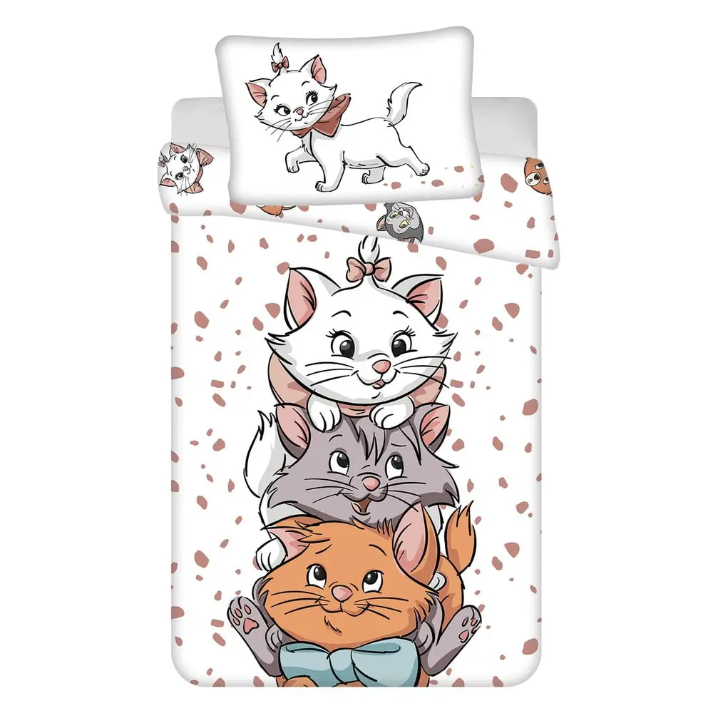 Bílé bavlněné dětské povlečení do postýlky 100x135 cm Marie Cat "Friends" – Jerry Fabrics