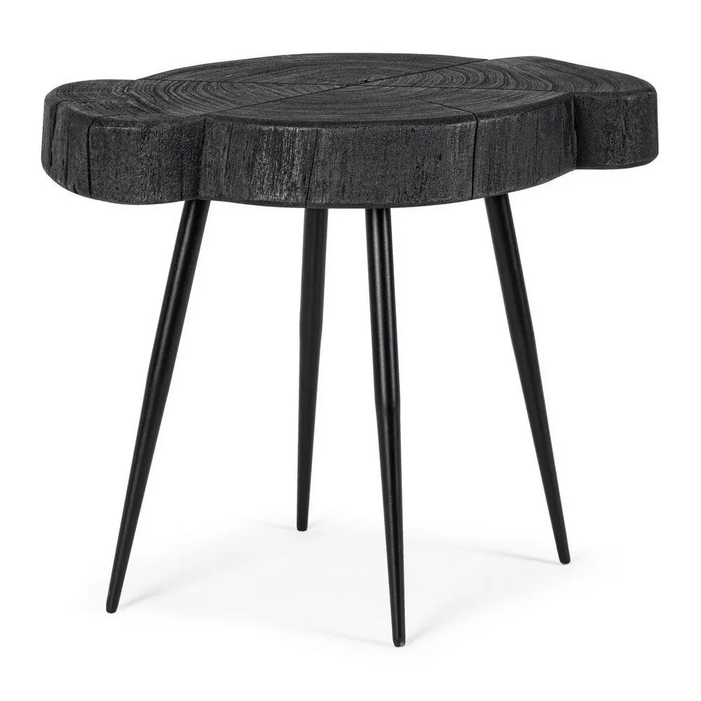 Černý konferenční stolek s deskou z akácie 35x45 cm Zakia – Bizzotto