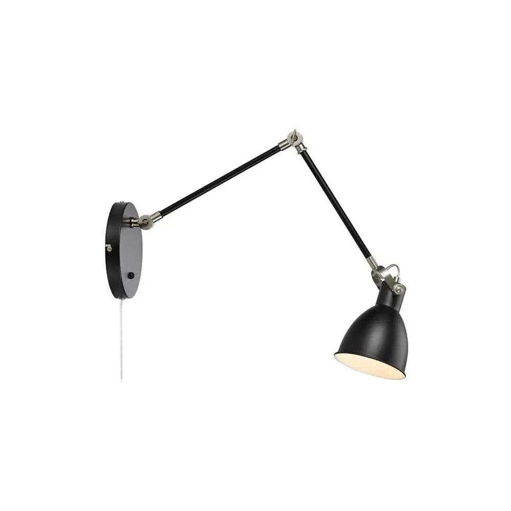Černá nástěnná lampa Markslöjd House, délka ramene 84,5 cm
