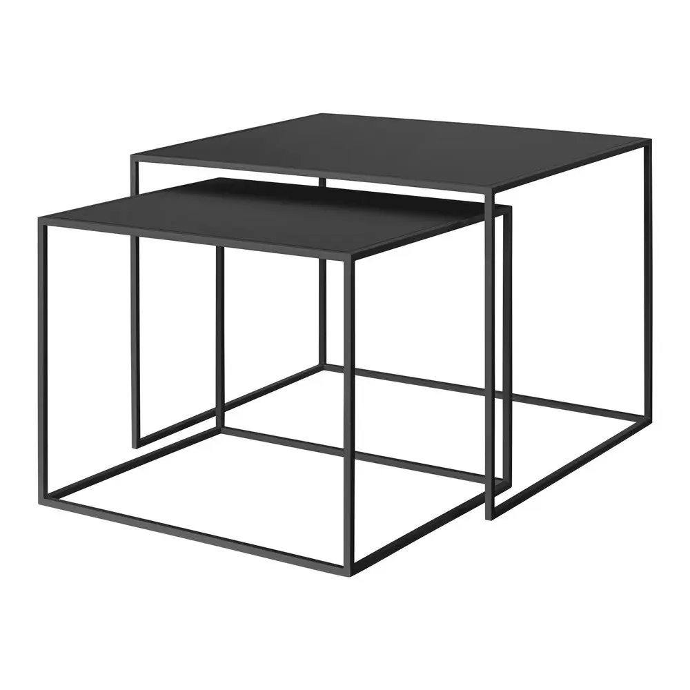 Šedé kovové konferenční stolky v sadě 2 ks 50x60 cm Fera – Blomus