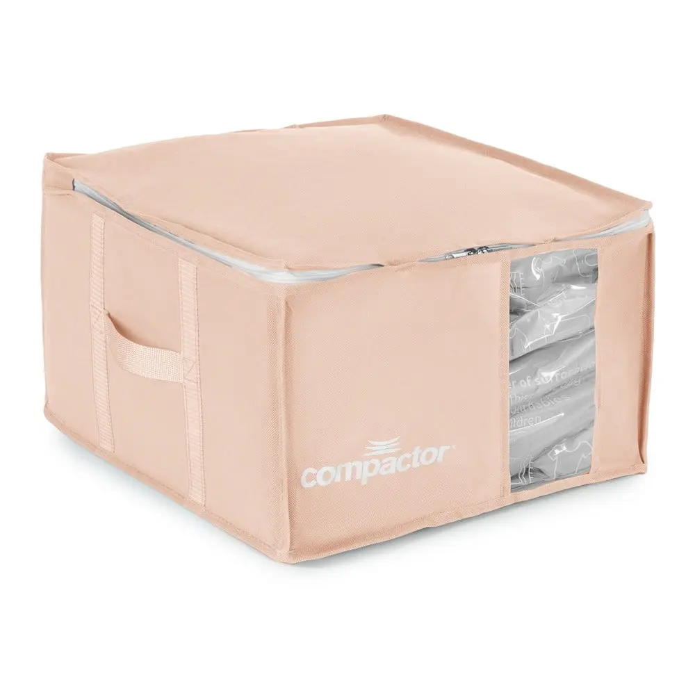 Vakuový plastový úložný box na oblečení 42x40x25 cm Pink Edition – Compactor