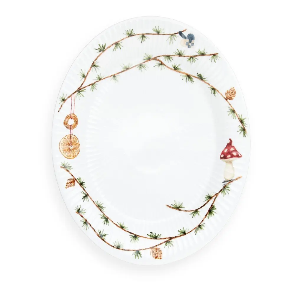 Porcelánový tác s vánočním motivem 22,5x28,5 cm Hammershøi Christmas – Kähler Design
