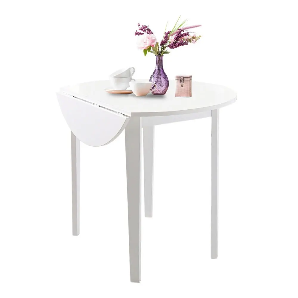 Bílý skládací jídelní stůl Støraa Trento Quer, ⌀ 92 cm