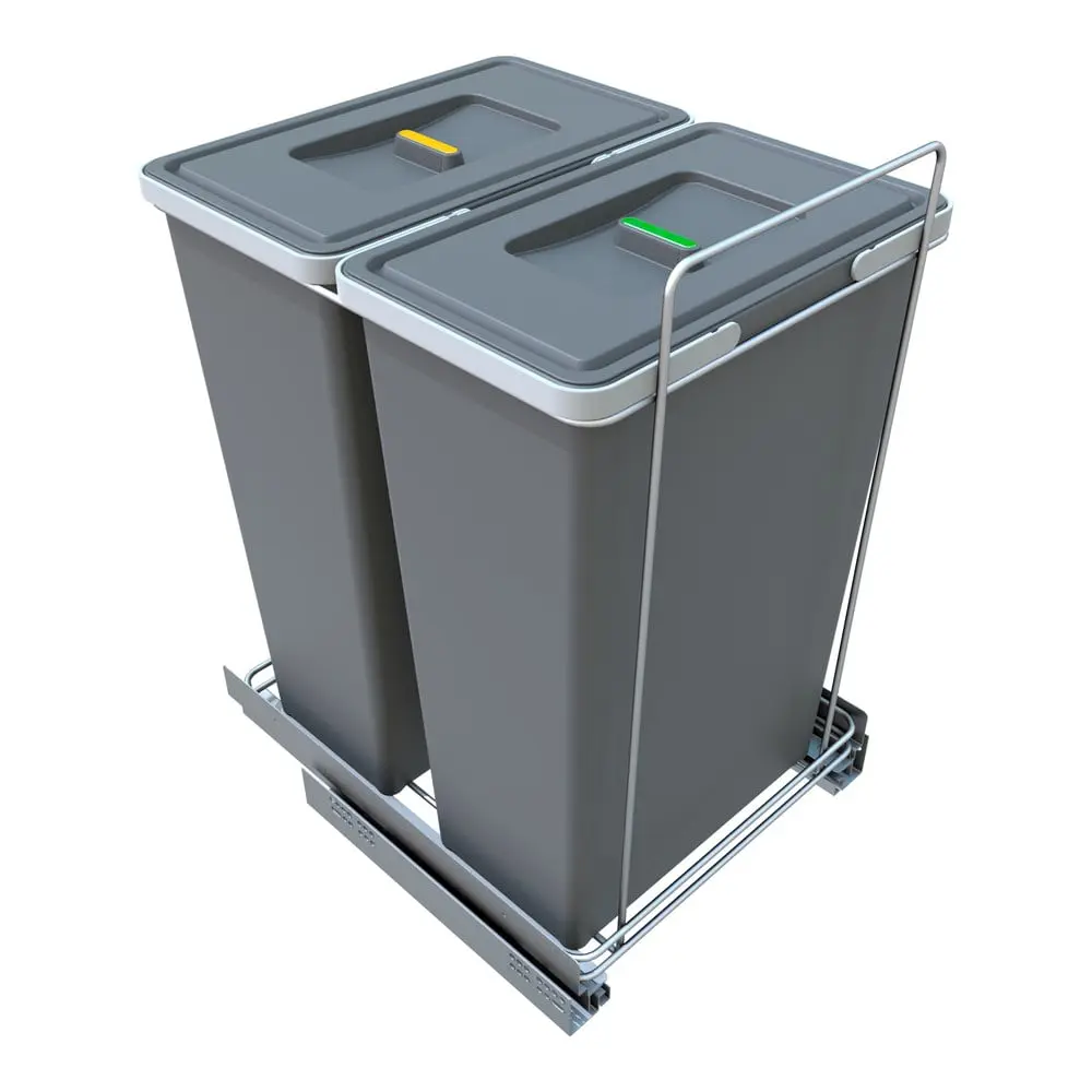 Elletipi Ecofil - Vestavný odpadkový koš, dělený, 70 l PF01 53A2