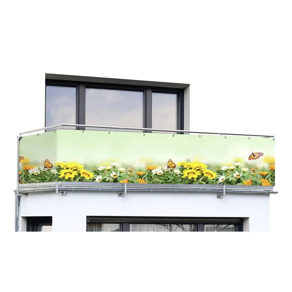 WENKO Zástěna na balkon Květiny s motýly