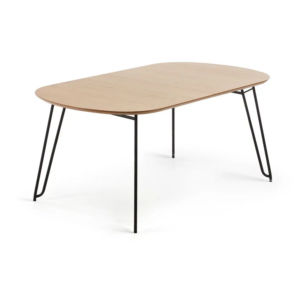 Rozkládací jídelní stůl v dekoru dubu v přírodní barvě 90x140 cm Novac – Kave Home