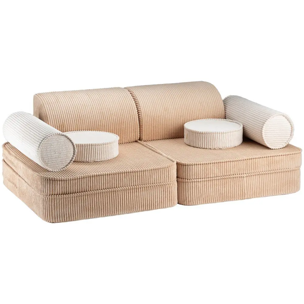 Světle hnědá manšestrová dětská pohovka 132 cm Settee – Wigiwama