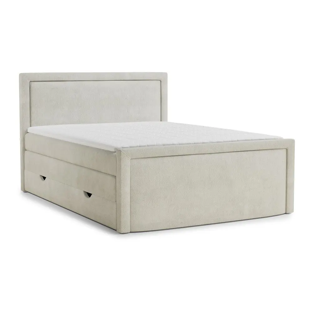 Šedá boxspring postel s úložným prostorem 200x200 cm Fresco – Maison de Rêve