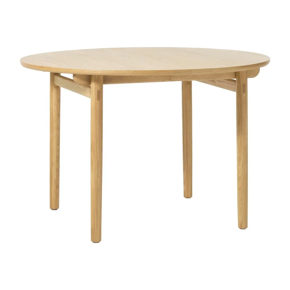 Kulatý rozkládací jídelní stůl v dekoru dubu ø 120 cm Carno - II. jakost – Unique Furniture