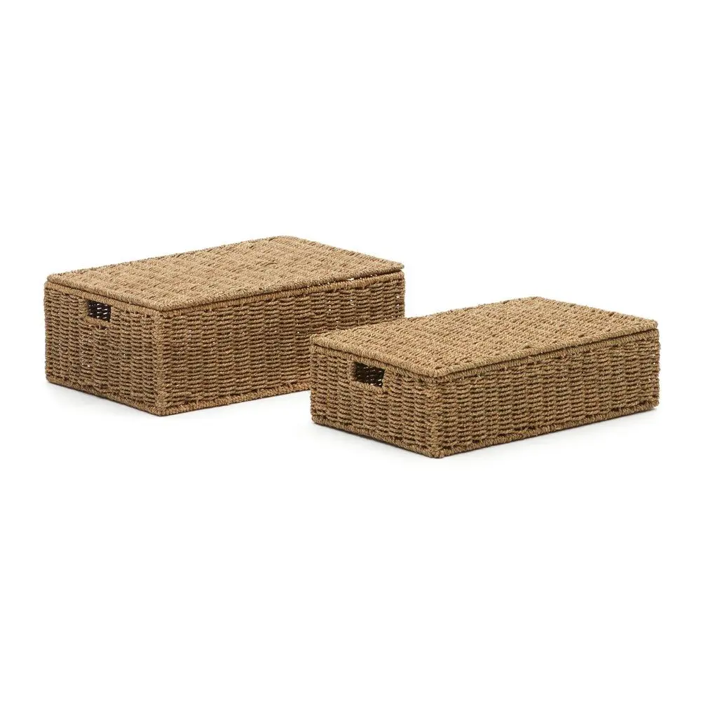 Košíky v sadě 2 ks z mořské trávy 40x60x21 cm Tossa – Kave Home