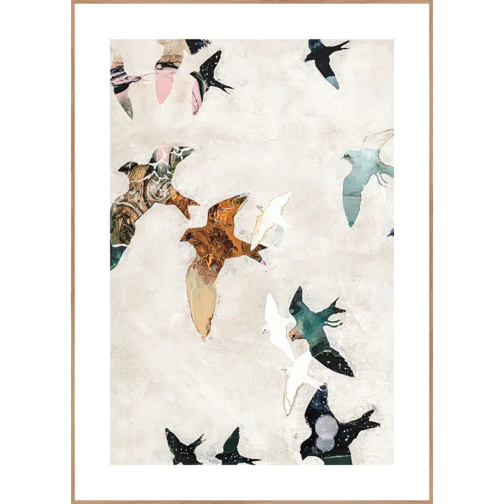 Obraz 30x40 cm Abstract Birds – Malerifabrikken