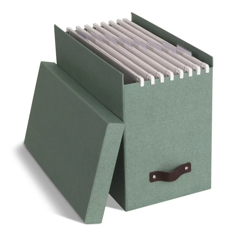Zelený kartonový organizér na dokumenty Johan Canvas Paper Laminate – Bigso