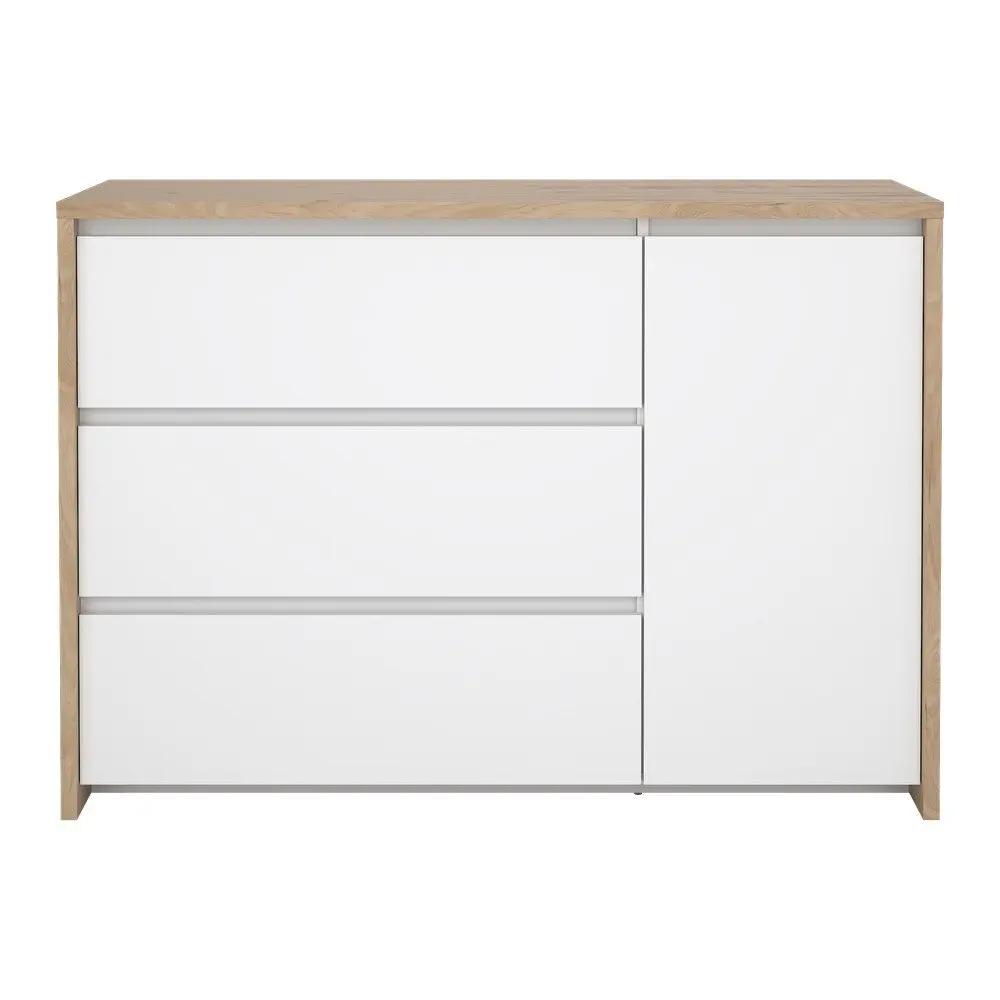 Bílá/v přírodní barvě komoda v dekoru dubu 119x84x48 cm Next – Tvilum