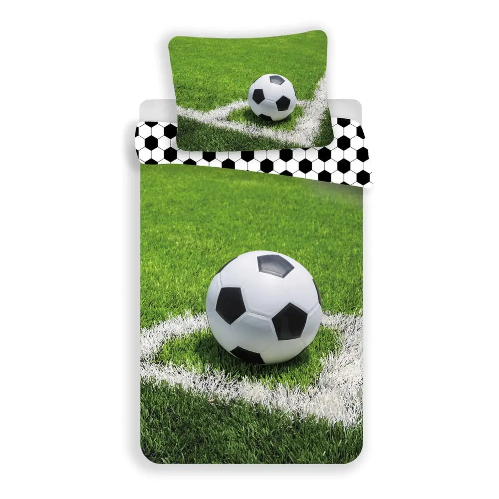 Zelené bavlněné dětské povlečení na jednolůžko 140x200 cm Football – Jerry Fabrics