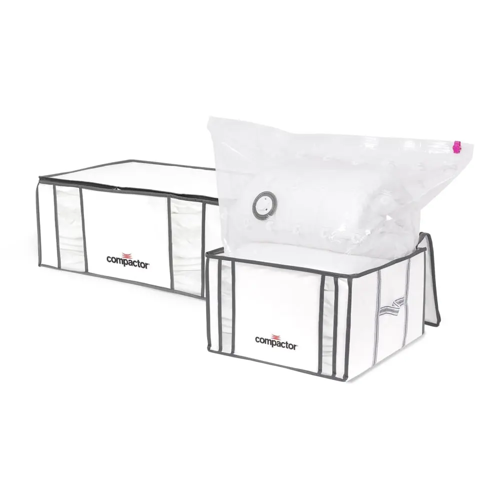 Vakuové/vyztužené látkové úložné boxy na oblečení v sadě 2 ks 65x45x27 cm Life – Compactor