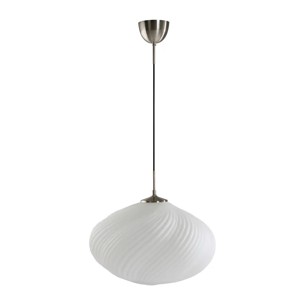 Bílé/ve stříbrné barvě stmívatelné závěsné svítidlo z opálového skla ø 50 cm Meringue – Jotex