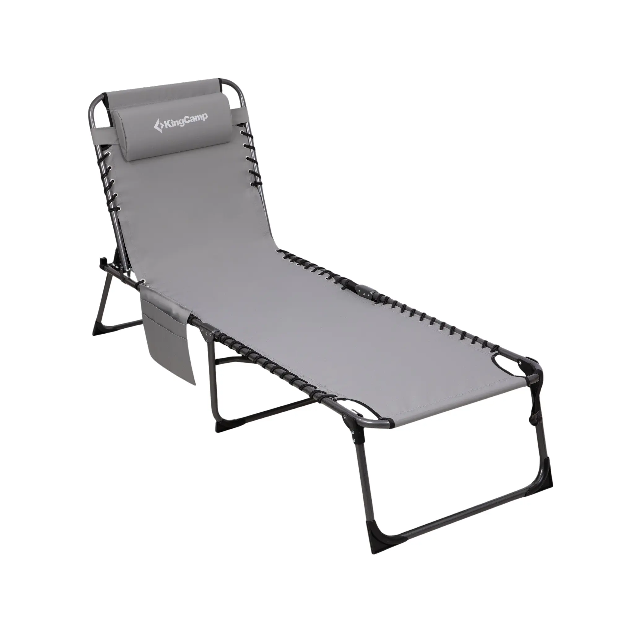 Skládací lehátko KING CAMP Magnolia B40 - 190 x 59 cm - šedá