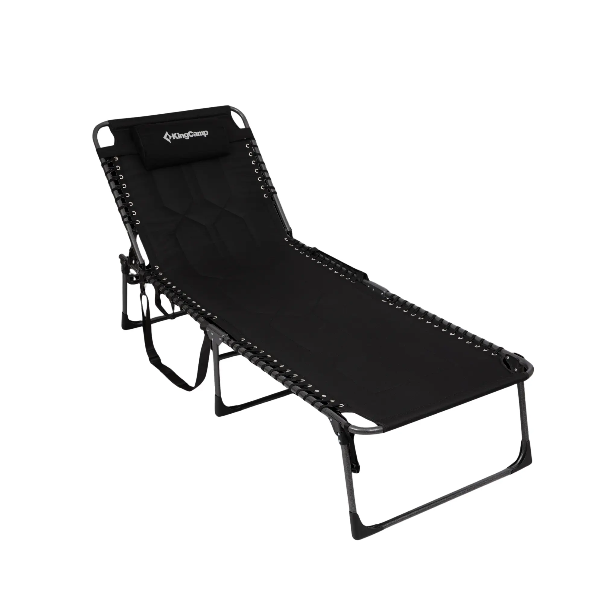 Skládací lehátko KING CAMP Magnolia B40 - 200 x 68 cm - černé