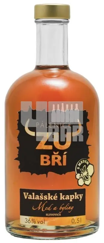 Zubří Valašské kapky 0,5l 36% (holá láhev)