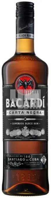 Bacardi Carta Negra 40% 1 l (holá láhev)