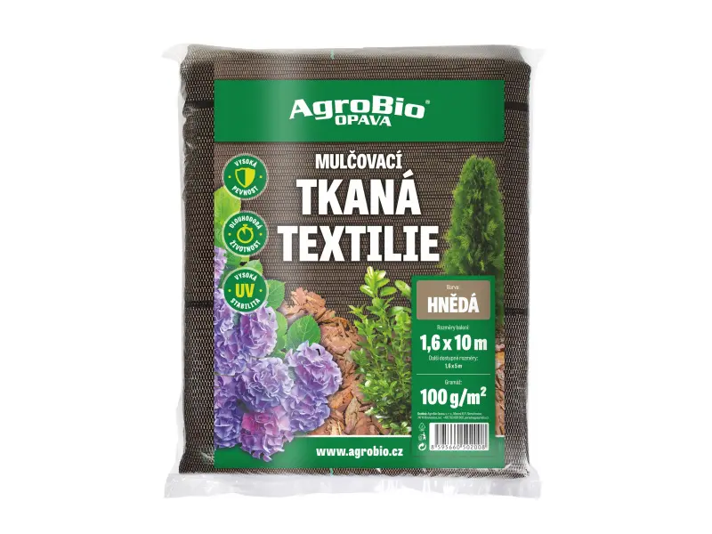AgroBio Hnědá tkaná textilie 100 g/m2 1,6x10 m