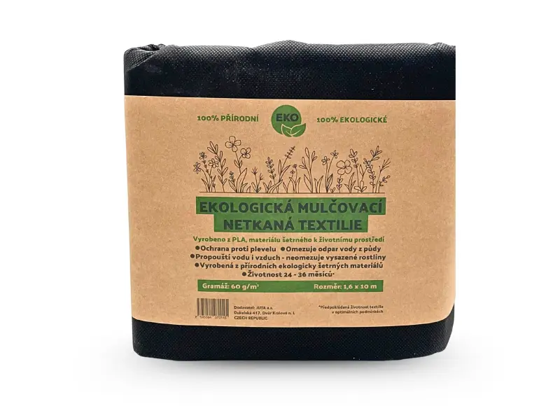 AgroBio Černá netkaná textilie ekologická 60 g/m2 1,6x10 m