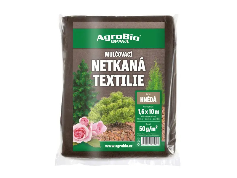 AgroBio Hnědá netkaná textilie 1,6x10 m