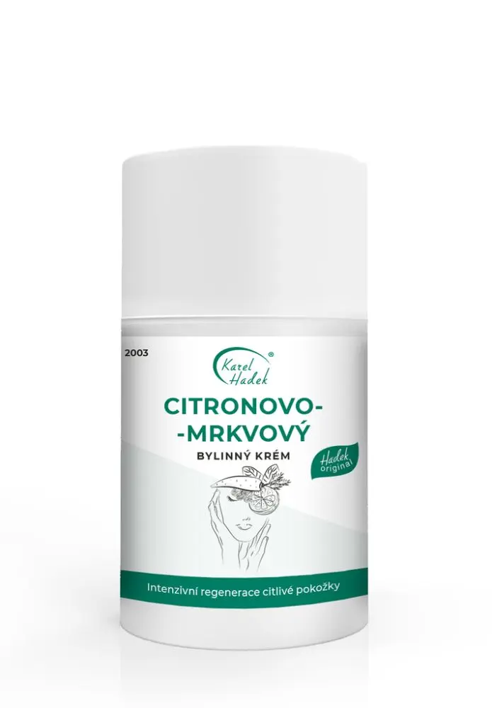 Citronovo-Mrkvový Regenerační krém Hadek