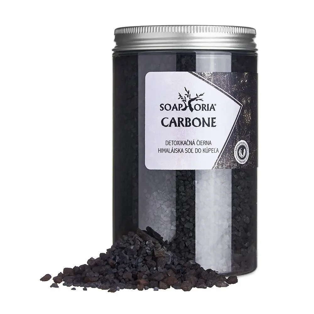 Detoxikační černá sůl Carbone - himalajská sůl do koupele 500 g Soaphoria