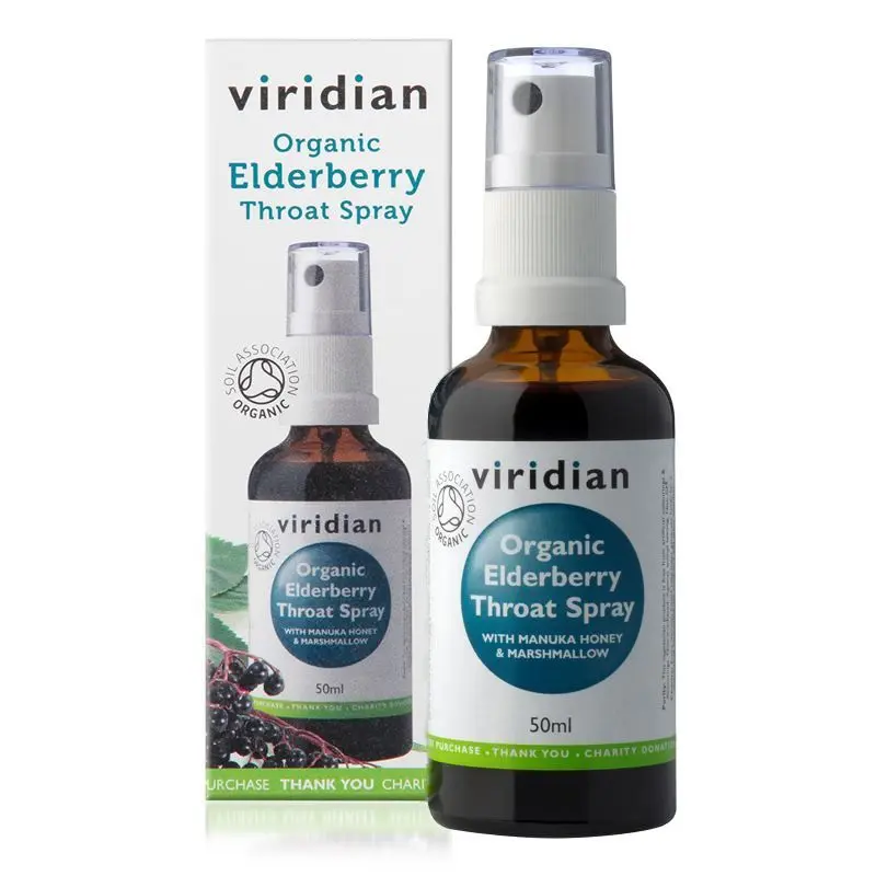 Viridian Nutrition Viridian Elderberry Throat Spray Organic