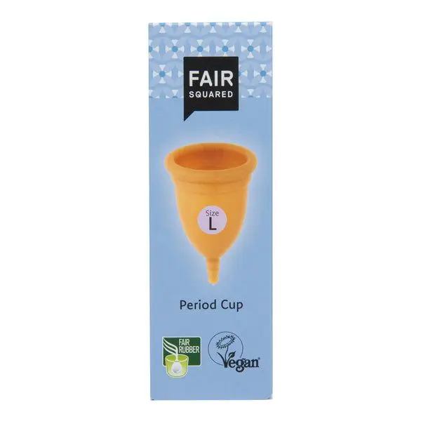 Fair Squared Kalíšek menstruační L z přírodního latexu s látkovým sáčkem