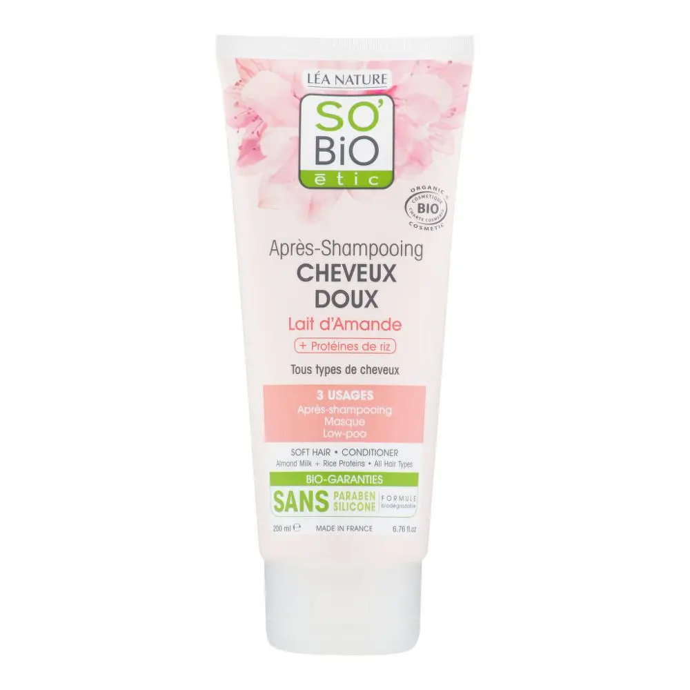 SO’Bio étic Kondicionér s mandlovým mlékem a rýžovými proteiny 200ml