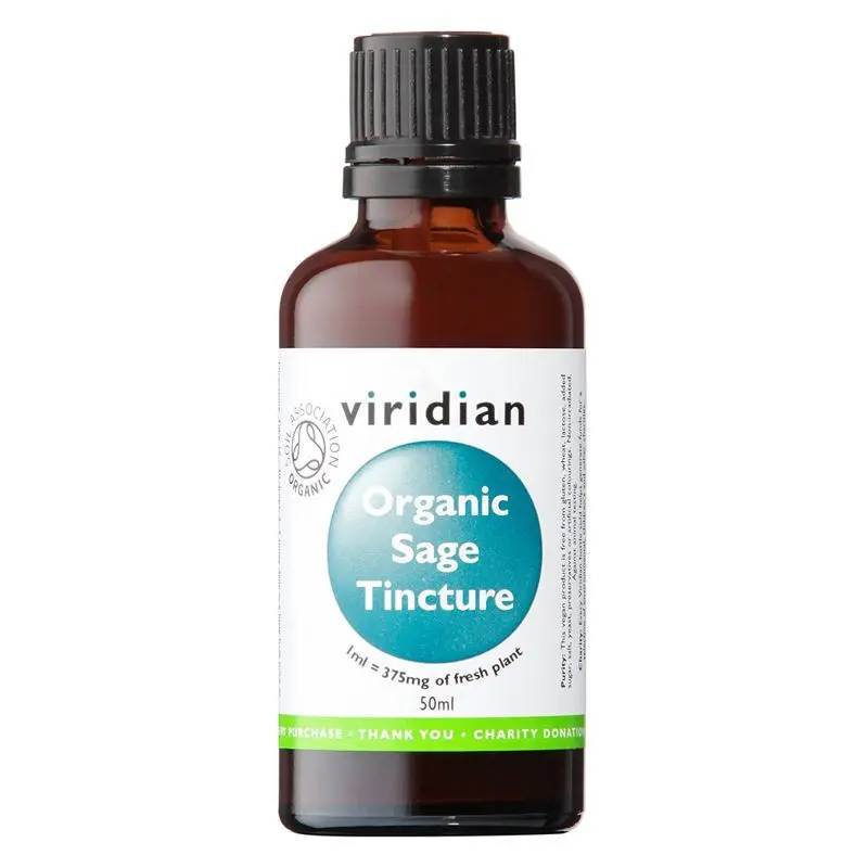 Viridian Nutrition Sage Tincture Organic (Šalvěj lékařská Bio tinktura)
