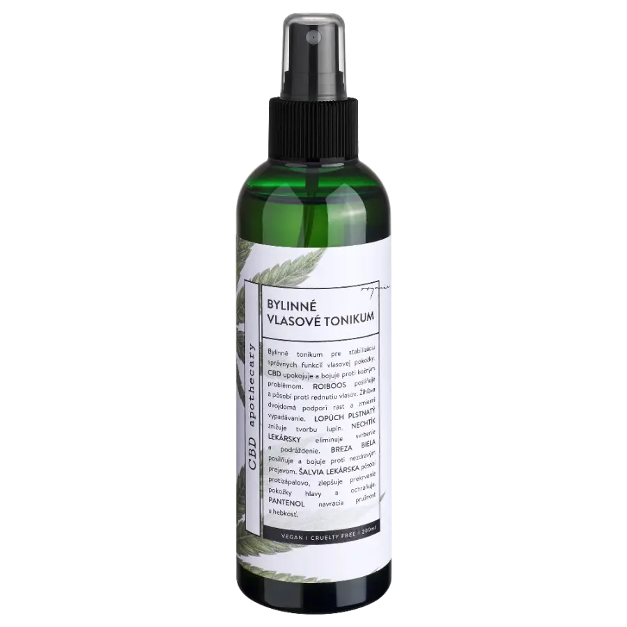 Organické stabilizační vlasové tonikum 200 ml CBD apothecary