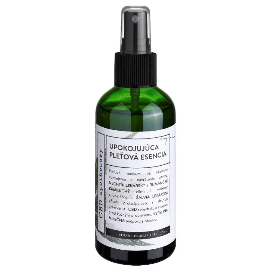 Organická uklidňující pleťová esence (tonikum) 100 ml CBD apothecary