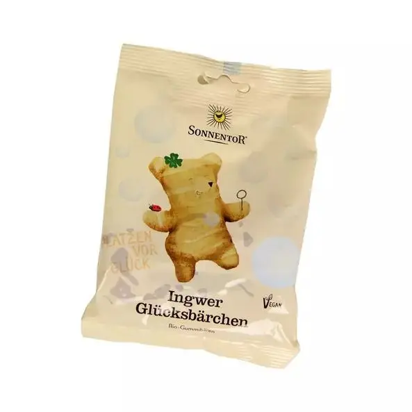 Sonnentor Želé medvídci Štěstí se zázvorem, BIO, 100 g