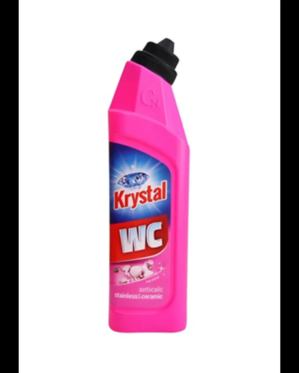 Prostředek čistící, KRYSTAL WC, na nerez a keramiku, růžový, 750 ml