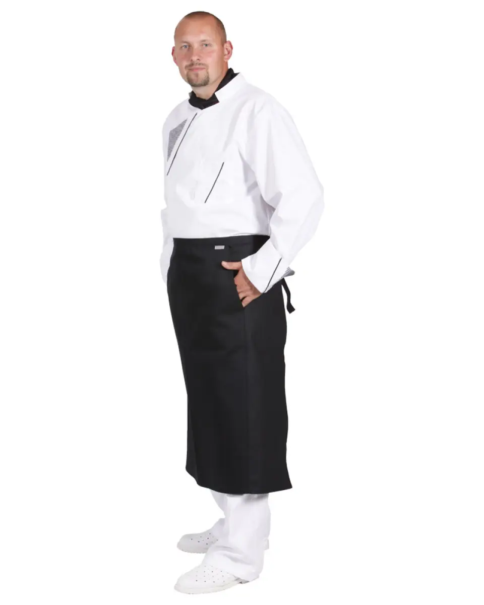 Zástěra prac. obepínací do pasu, kapsy, 2191 VÍT, d75cm, šle šitá, BA 245, černá