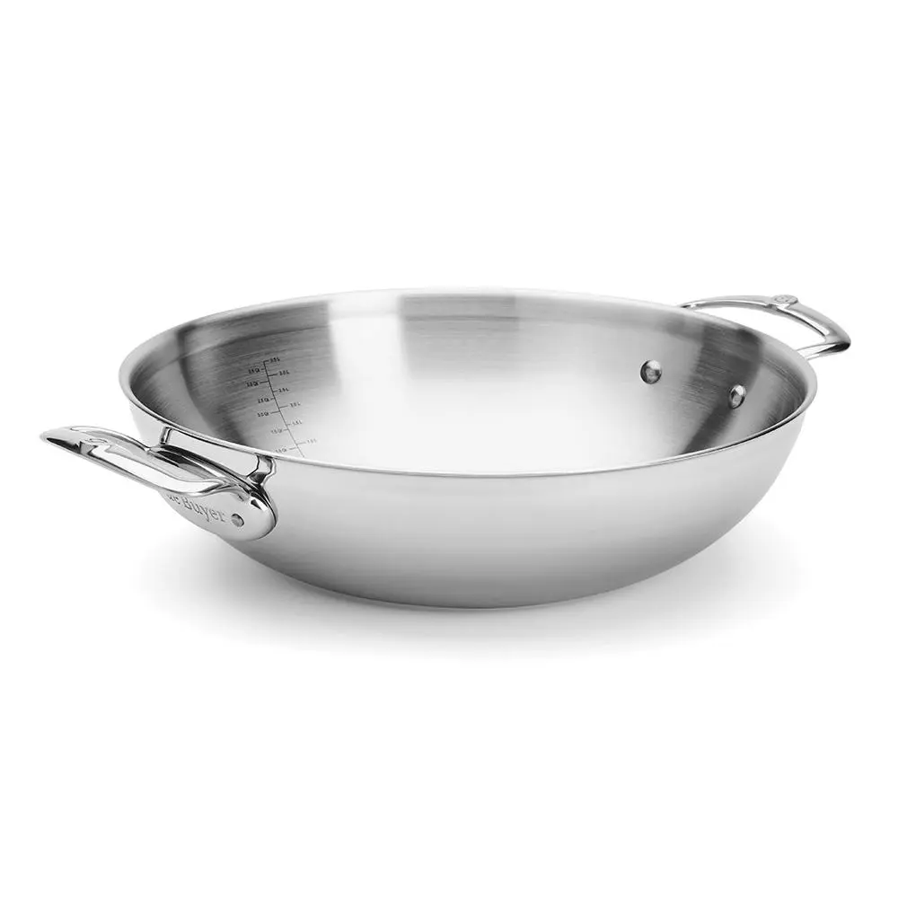 Wok na indukci AFFINITY 32 cm stříbrná nerezová ocel de Buyer