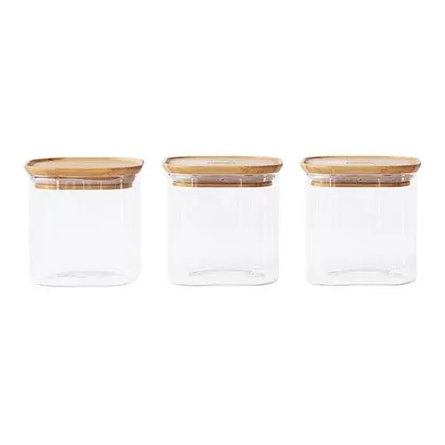 Pebbly Set 3ks skleněná dóza nízká 800 ml