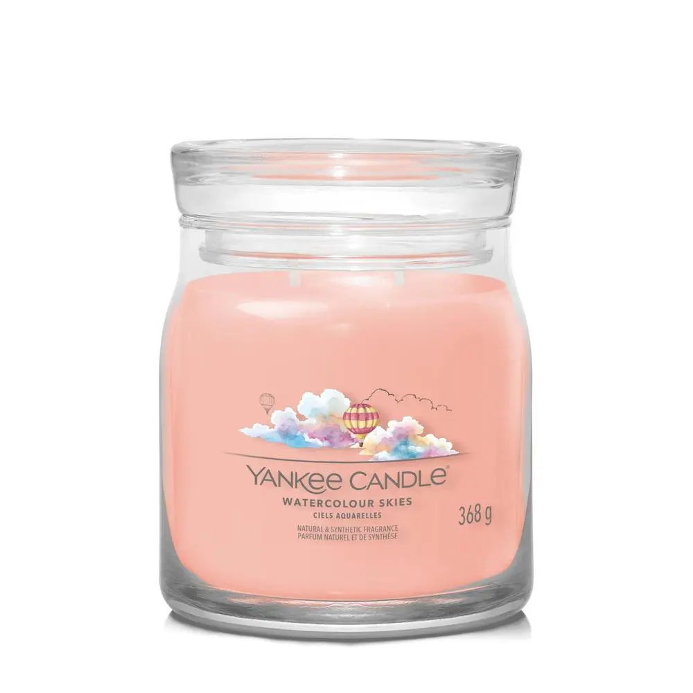 YANKEE CANDLE Watercolour Skies svíčka 368g / 2 knoty (Signature střední)