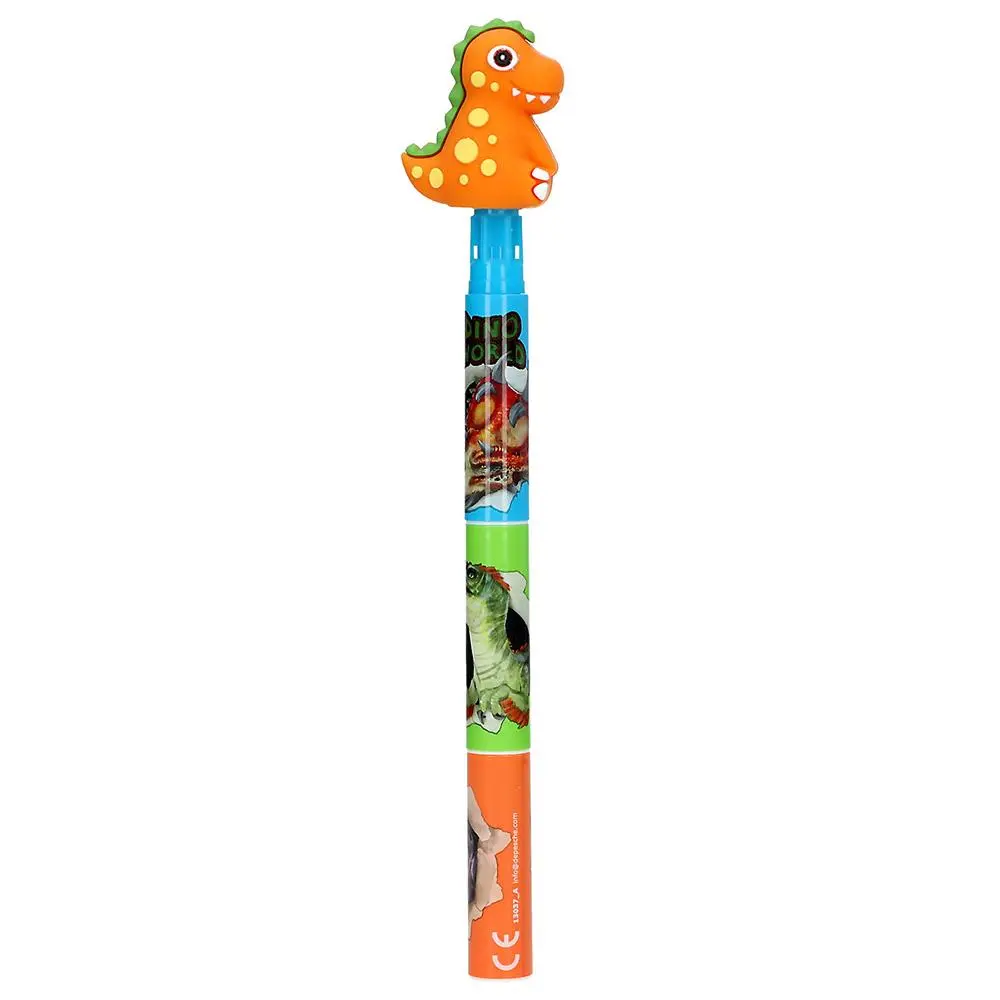 Trojitý zvýrazňovač s figurkou Dino World, oranžový dinosaurus