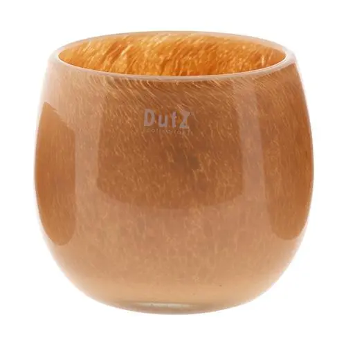 Skleněný květináč DutZ Pot, výška 7 cm, průměr 10 cm, barva lososová
